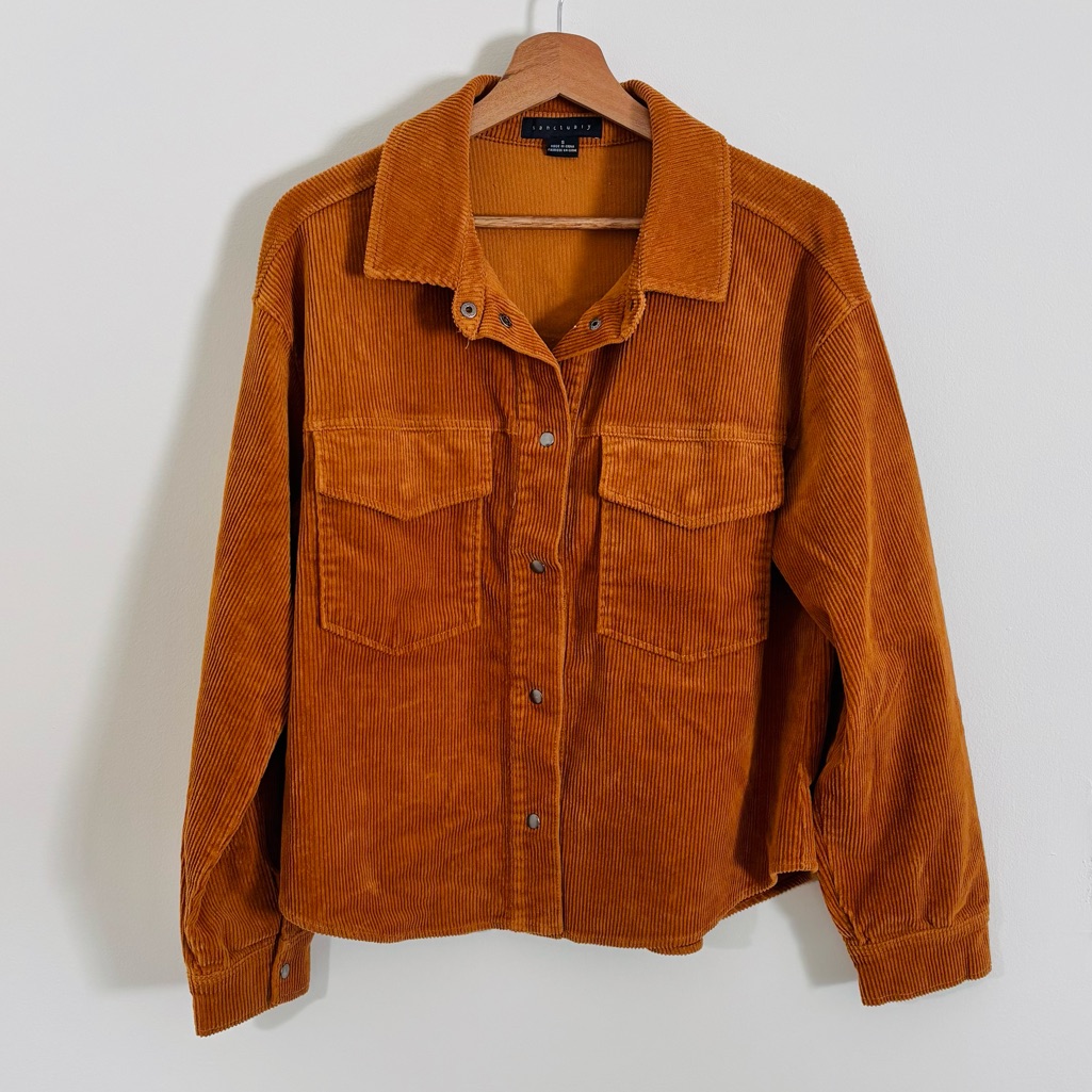 Sanctuary Dakota Corduroy Shacket In Pecan